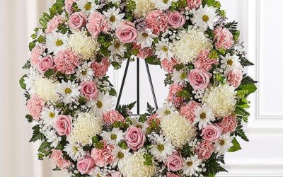 Serene Blessings Pink & White Wreath